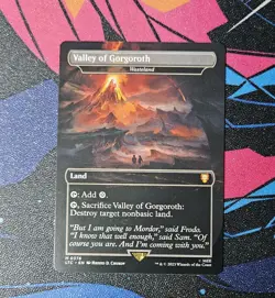 Valley of Gorgoroth Wasteland NM 376 Borderless MTG Lord Of The Rings Unplayed - Image 1
