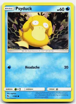 PSYDUCK 11/68 COMMON HIDDEN FATES POKEMON LP - Image 1