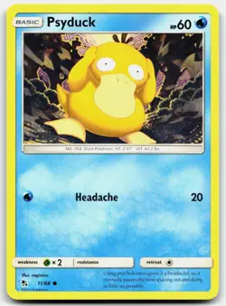 PSYDUCK 11/68 COMMON HIDDEN FATES POKEMON LP - Image 1