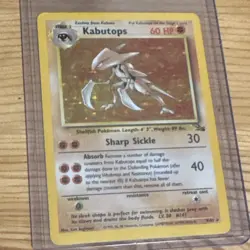 Pokemon Kabutops Fossil Holo Rare 9/62 60HP English 1999 TCG - Image 1