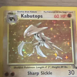 Pokemon Kabutops Fossil Holo Rare 9/62 60HP English 1999 TCG - Image 2