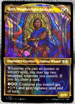 MTG Raff, Weatherlight Stalwart 186 Halo Foil Multiverse Legends MTG Card - Image 1