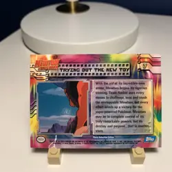 Pokemon Topps Trying Out The New Toy Mewtwo Strikes Back #7 Non Holo - Image 2