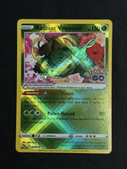 Radiant Venusaur 004/078 SWSH Pokemon GO Radiant Rare Pokemon - Image 1