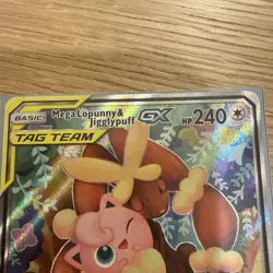 Pokemon TCG Mega Lopunny Jigglypuff GX Tag Team Full Art 226/236 Cosmic Eclipse - Image 4