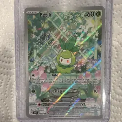 Pokemon TCG Petilil 091/086 Sv: Black Bolt Illus Rare Full Art Holo Eng 60 HP - Image 1