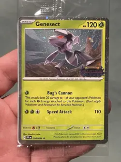 POKEMON PHANTASMAL FLAMES GENESECT STAMPED PROMO SEALED 008 - Image 1