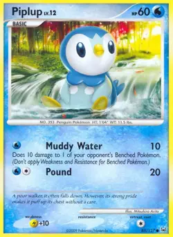 Piplup 85/127 Common Pokemon Platinum LP - Image 1