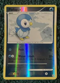 Pokemon TCG Piplup 93/130 Diamond & Pearl Reverse Holo NM - Image 1