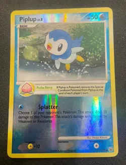 Pokemon TCG Piplup 72/100 Diamond & Pearl Reverse Holo Common ENG 50HP Basic - Image 1