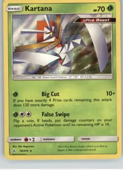 Kartana 19/214 Holo Rare Unbroken Bonds Pokemon Holo Near Mint - Image 1