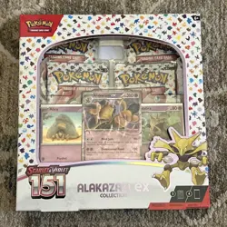 Pokemon TCG Scarlet and Violet - 151 Alakazam ex Collection Box - 4 Packs 820650855269 - Image 1