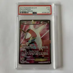 2013 POKEMON BLACK & WHITE PLASMA FREEZE #112 FA LATIAS EX PSA 5 - Image 1