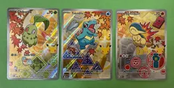 Pokemon First Partner Series 2 Johto Starter Set Chikorita Cyndaquil Totodile - Image 1