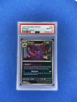 2026 Pokemon Perfect Order EN Gengar 50/88 Reverse Holo PSA 10** Pop 4** - Image 1