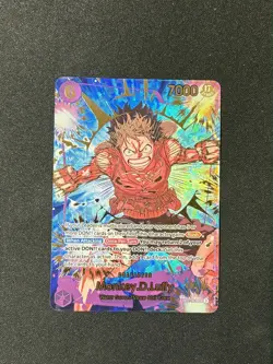 Bandai One Piece Card Game Monkey D. Luffy EB02-061 SEC SP Foil 7000 Power - Image 1