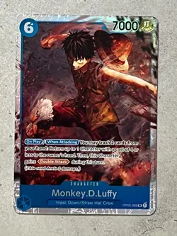 One Piece TCG Monkey D Luffy OP02-062 Super Rare Holo English - Image 1