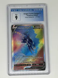 Origin Forme Dialga V #177/189 CGC 9 MINT Alt Art Astral Radiance Pokemon Card - Image 1