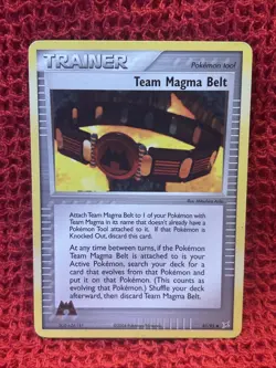 Team Magma Belt 81/95 EX Team Magma Vs. Team Aqua Pokemon Card Trainer - LP - Image 1