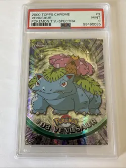 Topps Chrome 2000 Pokemon T.V. Spectra Card Venusaur #3 PSA 9 POP 28 - Image 1