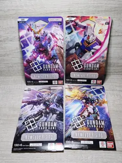 GUNDAM CARD GAME Lot of 4 Newtype Rising Booster Blister Packs GD01 English - Image 1