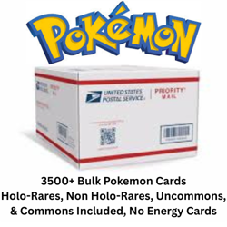 Pokemon Card Bulk Lot 3500+: Holo Rares, Non-Holo Rares, Uncommon, & Commons Eng - Image 1