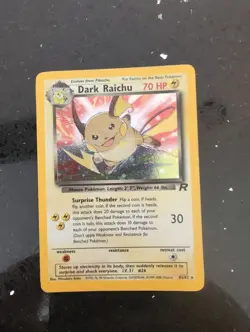 Dark Raichu ⭐ 83/82 Holo Secret Rare Team Rocket 2000 Pokemon HP - Image 1