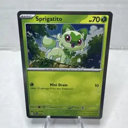 Pokemon TCG Sprigatito SVP 001 Scarlet Violet Black Star Promo NM - Image 1