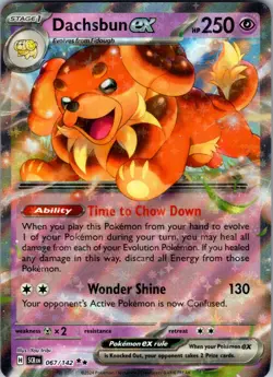 Dachsbun ex 67/142 Double Rare Stellar Crown Pokemon Near Mint - Image 1