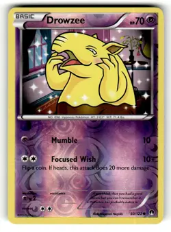 Drowzee 50/122 Common BREAKpoint Reverse Holo Pokemon Near Mint - Image 1