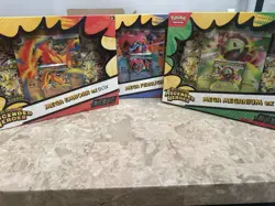 Pokemon Mega Evolution Ascended Heroes Ex Box Set Feraligator Emboar Meganium - Image 1
