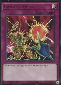 Konami Yu-Gi-Oh! TCG Raigeki Break BLGG-EN131 ultra Rare Holo 1st Ed EN Trap - Image 1