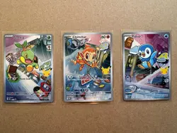 Pokemon TCG: First Partner Illustration Collection Turtwig Chimchar Piplup Promo - Image 1