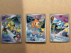 Pokemon TCG: First Partner Illustration Collection Turtwig Chimchar Piplup Promo - Image 1