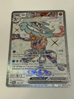 Pokemon TCG Greninja ex 198/167 Sv06 Twilight Masquerade Holo C - Image 1