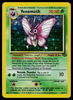 Pokemon Card - Venomoth Jungle 13/64 Holo Rare - Image 1