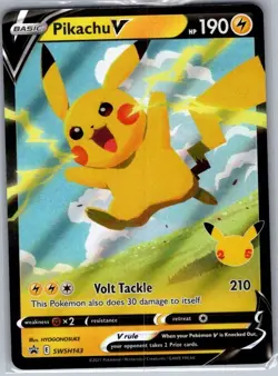 Pikachu V - SWSH143 SWSH: Sword & Shield Promo Cards - Pokemon Card - NM - Image 1