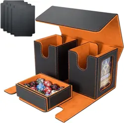 MTG Commander Deck Box 200 Double Sleeved Cards Storage, 3-In-1 Magnetic Card C - Image 1