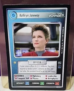 2001 Star Trek CCG 1E Voyager 122R Kathryn Janeway Card - Image 1