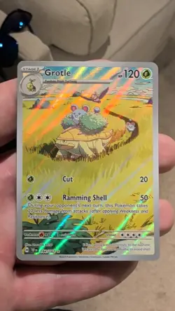 Grotle 164/162 Temporal Forces Illustration Rare 2024 Pokemon Card - Image 1