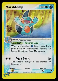 Pokemon Card - Marshtomp Ruby & Sapphire 41/109 Reverse Holo Uncommon - Image 1