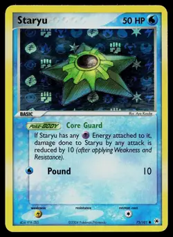 Pokemon Card - Staryu Hidden Legends 75/101 Reverse Holo Common - Image 1