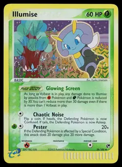 Pokemon Card - Illumise Sandstorm 38/100 Reverse Holo Uncommon - Image 1