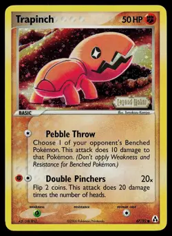 Pokemon Card - Trapinch Legend Maker 67/92 Reverse Holo Common Stamped - Image 1