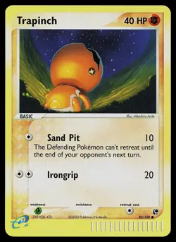 Pokemon Card - Trapinch Sandstorm 82/100 Reverse Holo Common - Image 1
