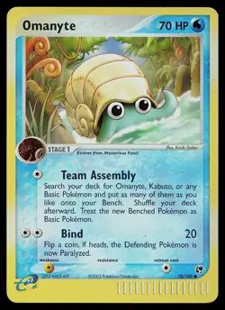 Pokemon Card - Omanyte Sandstorm 70/100 Reverse Holo Common - Image 1