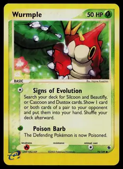 Pokemon Card - Wurmple Ruby & Sapphire 78/109 Reverse Holo Common - Image 1