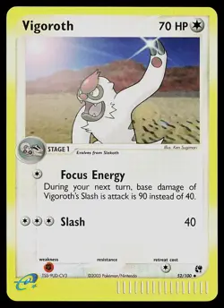 Pokemon Card - Vigoroth Sandstorm 52/100 Reverse Holo Uncommon - Image 1