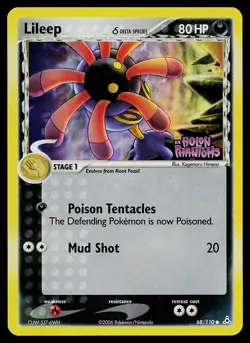 Pokemon Card - Lileep Holon Phantoms 68/110 Reverse Holo Common Stamped - Image 1