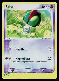 Pokemon Card - Ralts Ruby & Sapphire 67/109 Reverse Holo Common - Image 1